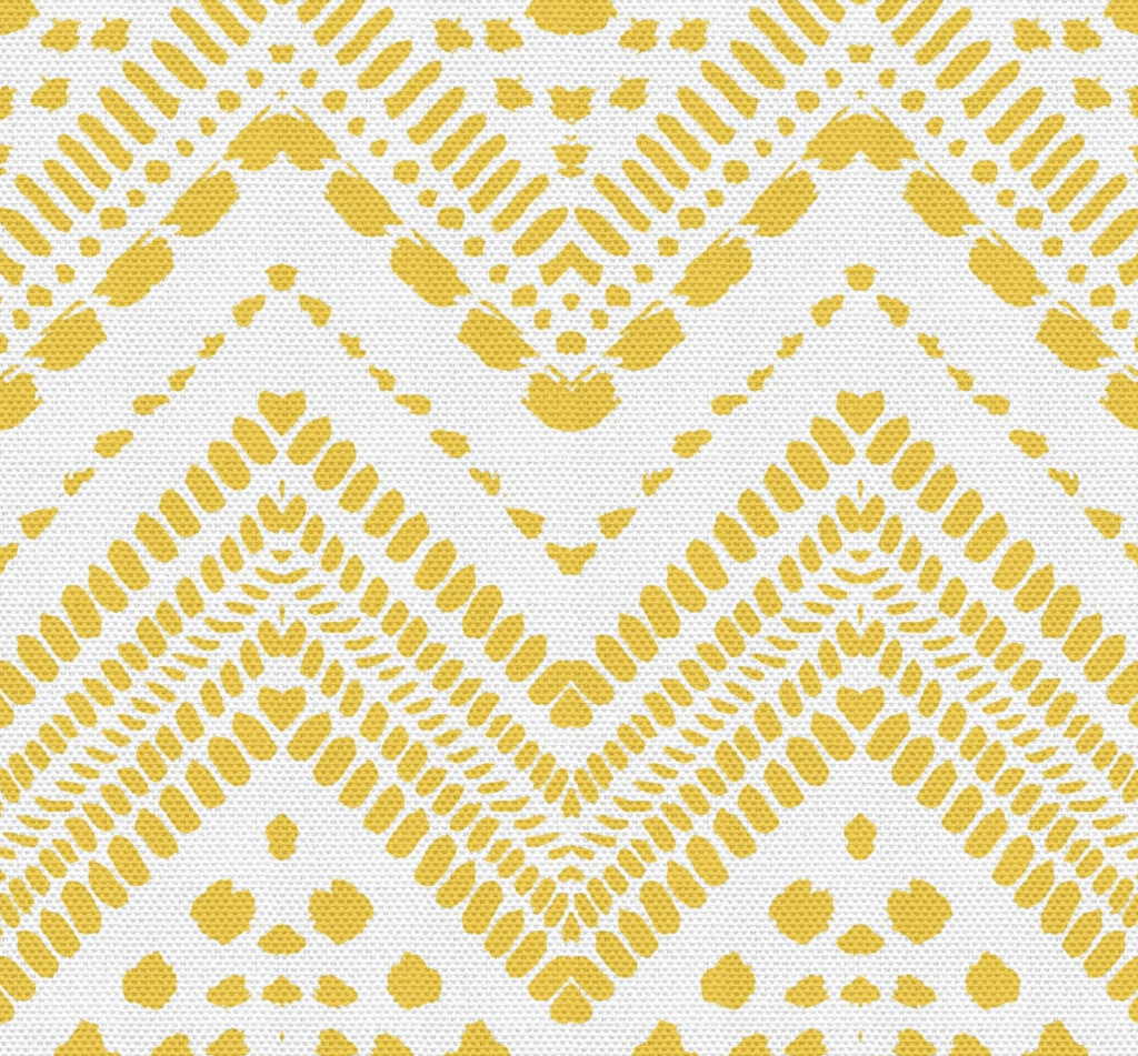 Ambesonne Yellow Chevron Fabric by The Yard,
